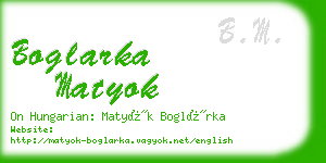 boglarka matyok business card